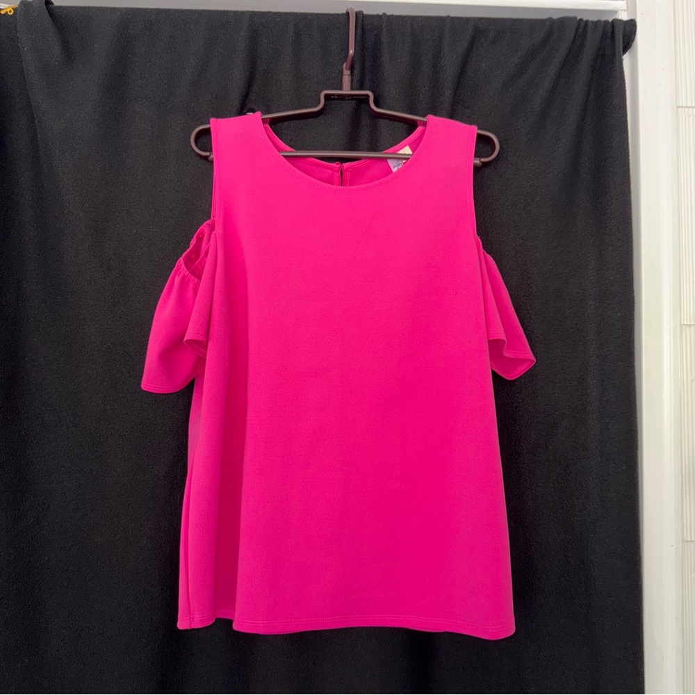 Pink Cold Shoulder Women's Top